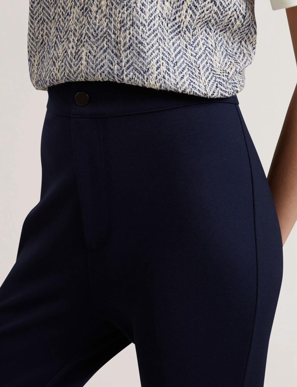 Ted Baker FELINDA - Fly Front Stretchy Women Leggings Navy | UAE  64571-FJXH