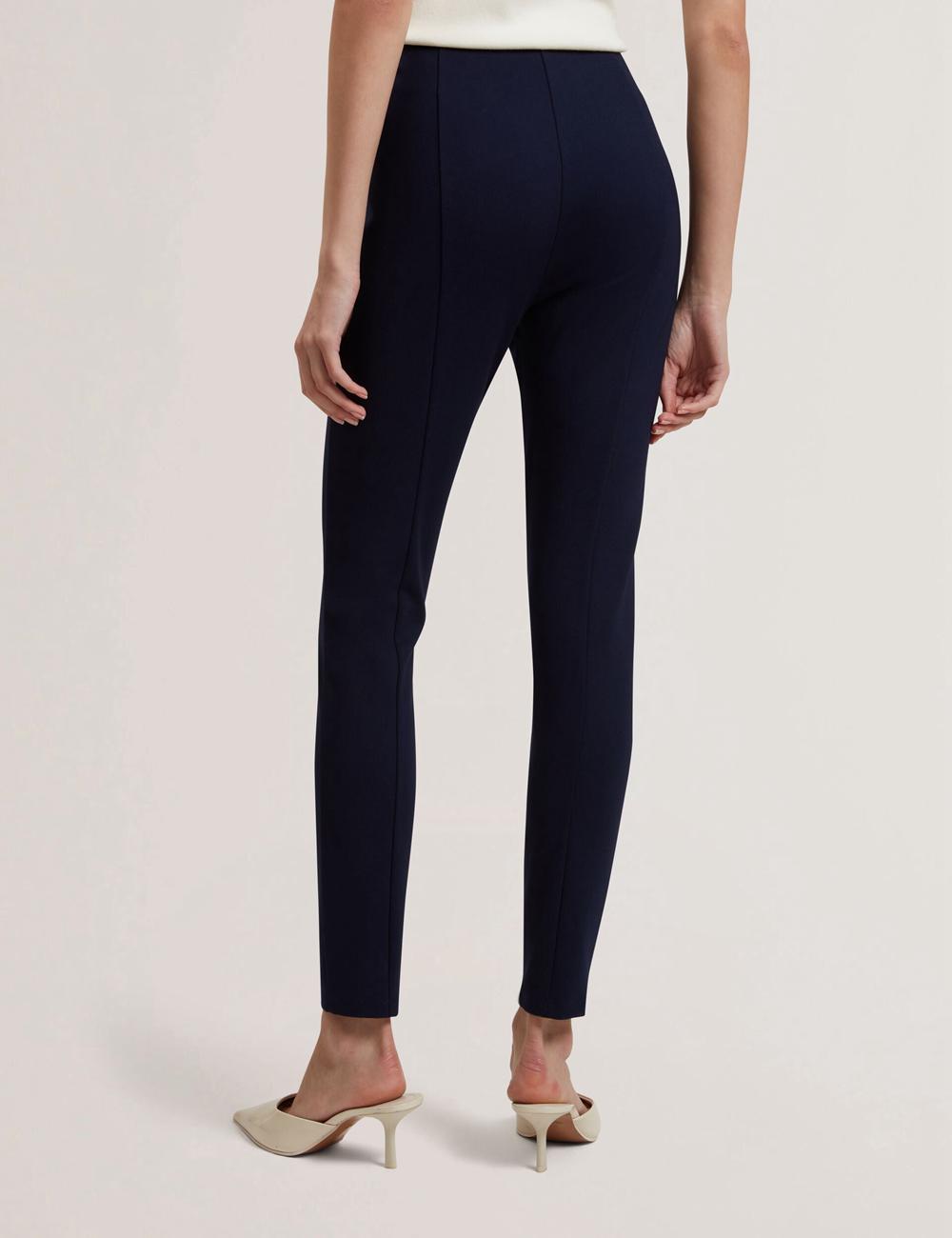 Ted Baker FELINDA - Fly Front Stretchy Women Leggings Navy | UAE  64571-FJXH