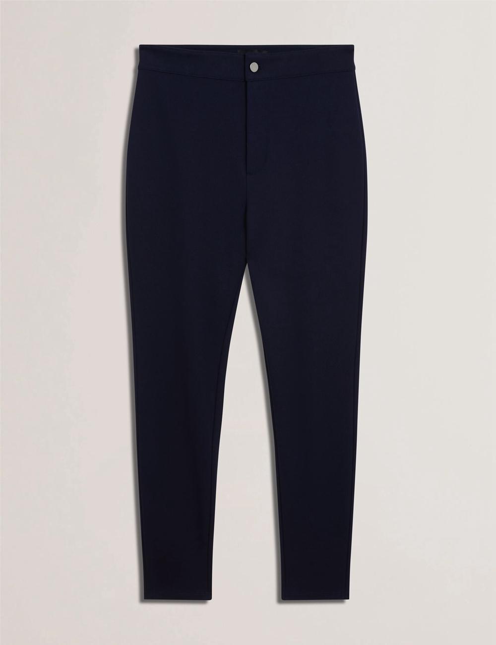 Ted Baker FELINDA - Fly Front Stretchy Women Leggings Navy | UAE  64571-FJXH