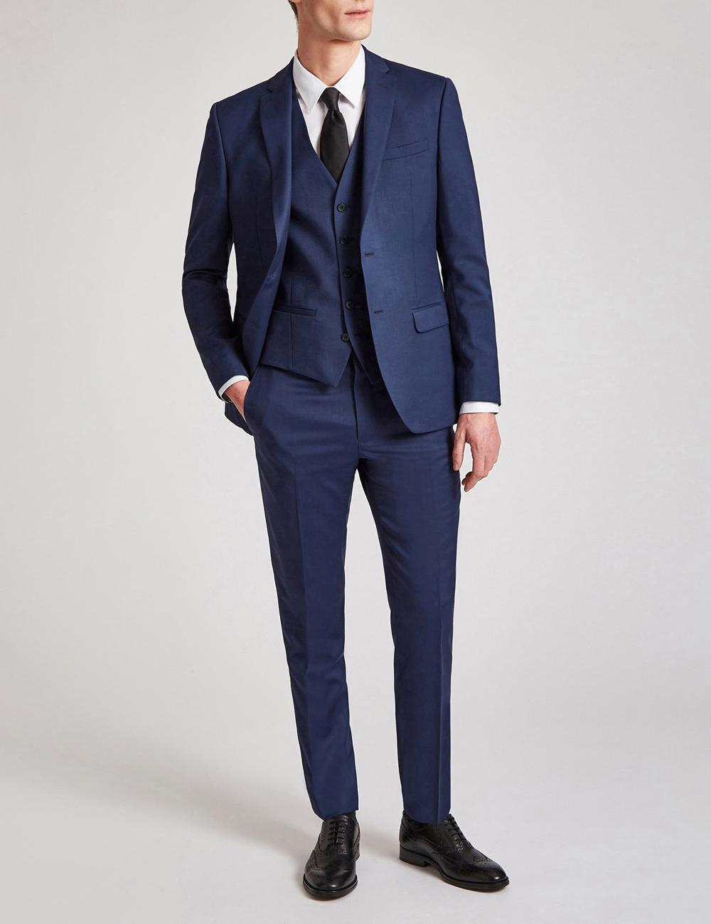 Ted Baker FINLAYTS - Twill Wool Slim Fit Suit Men Trousers Blue | UAE  43075-ZPCK