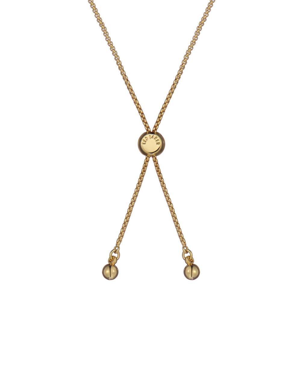 Ted Baker FLORIE - Pearl Flower Adjustable Chain Women Bracelets Gold | UAE  60293-HVKA