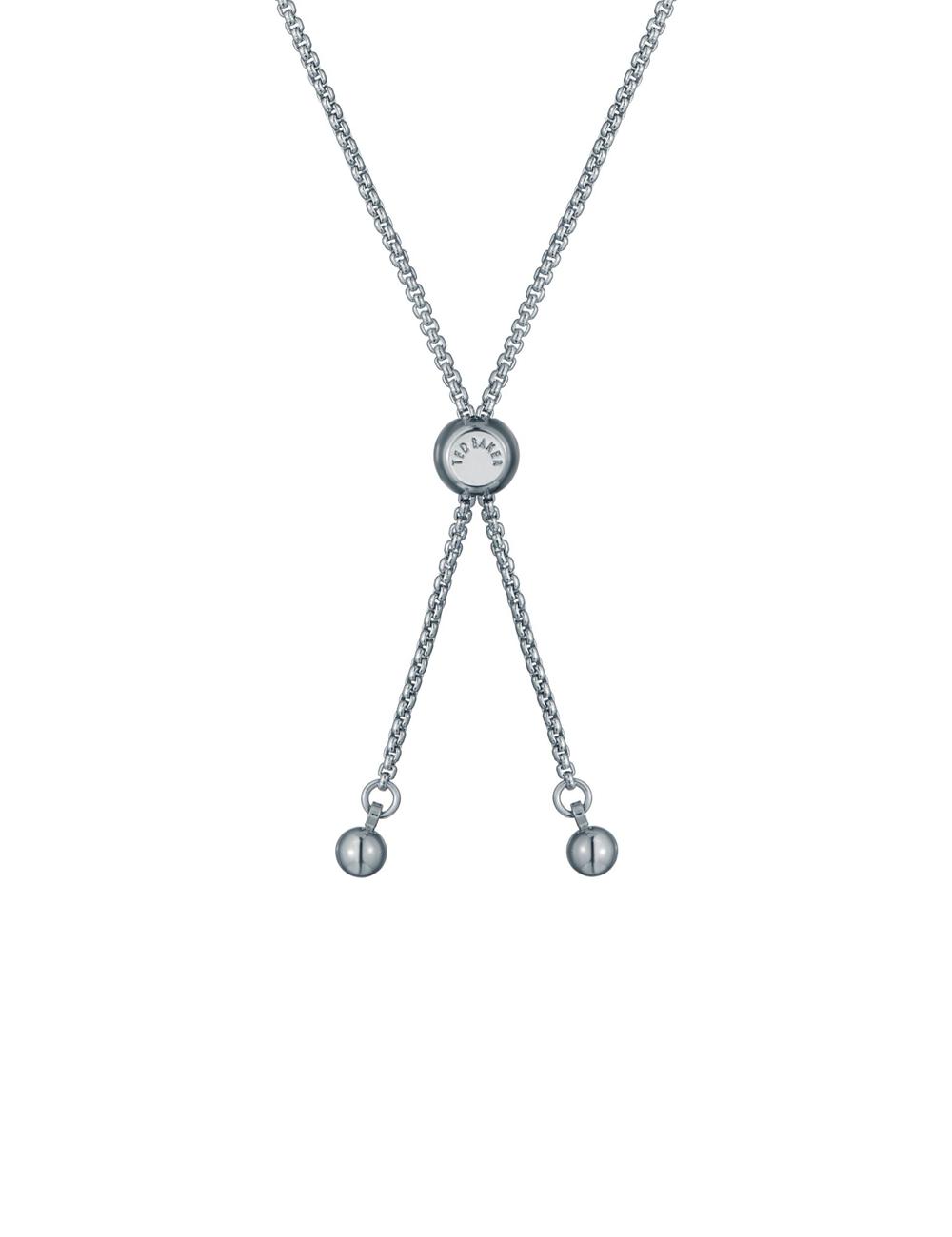 Ted Baker FLORINA - Crystal Flower Adjustable Slider Women Bracelets Silver | UAE  91632-FIKN