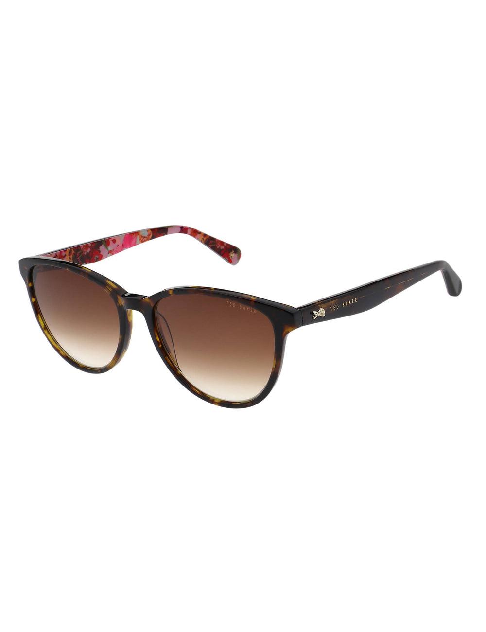 Ted Baker FLORI - Classic Round Print Detail Women Sunglasses Brown | UAE  26735-BPDH