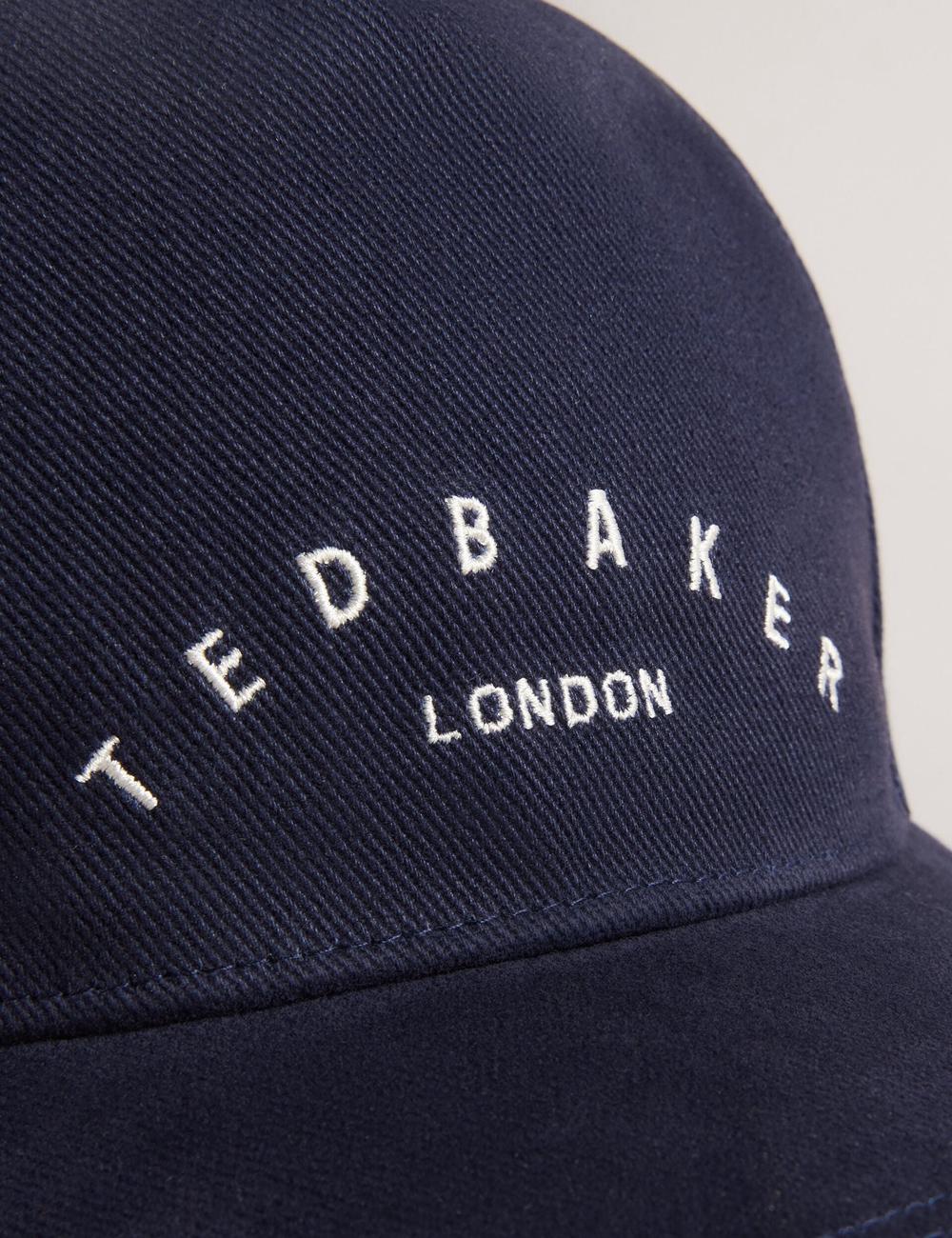 Ted Baker FRREDDI - Embroidered Logo Canvas Men Baseball Caps Navy | UAE  78391-VXOS