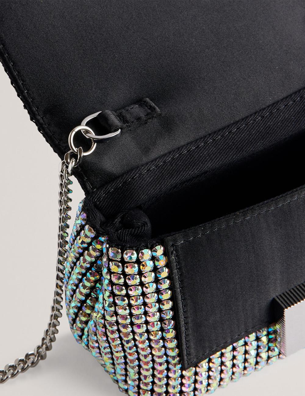 Ted Baker GLITERS - Crystal Embellished Mini Women Crossbody Bags Silver | UAE  20746-ROYM