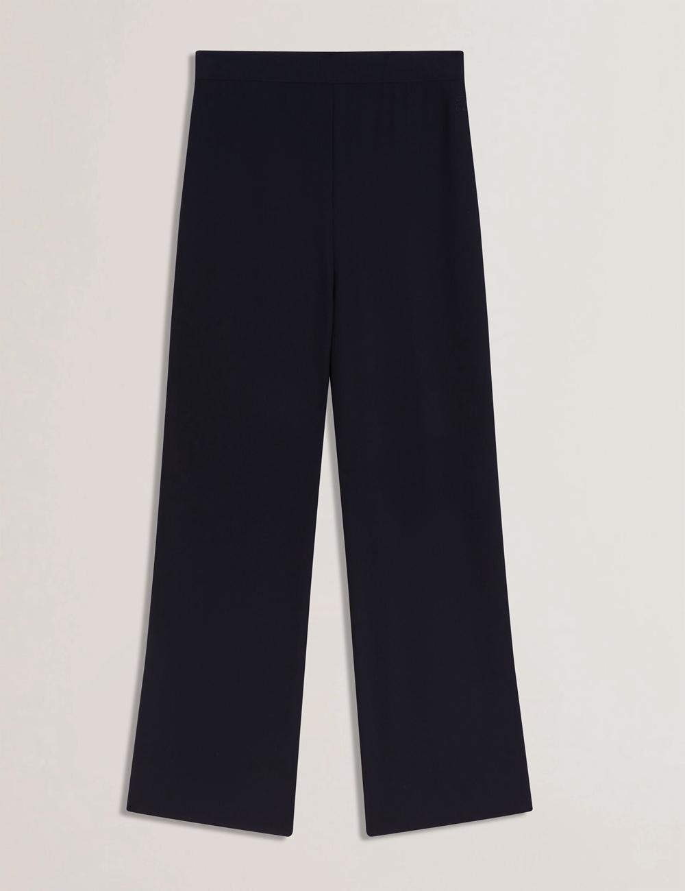 Ted Baker GORJJA - Piping Detail Wide Leg Crepe Women Trousers Navy | UAE  52738-LKXC