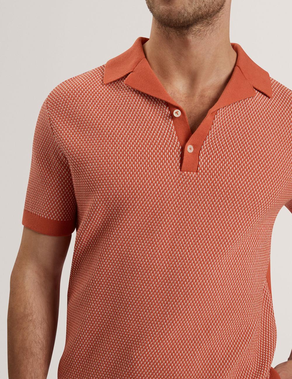 Ted Baker GREGRY - Short Sleeve Small Stitch Knitted Men Polos Shirts Red | UAE  48936-ZTUC