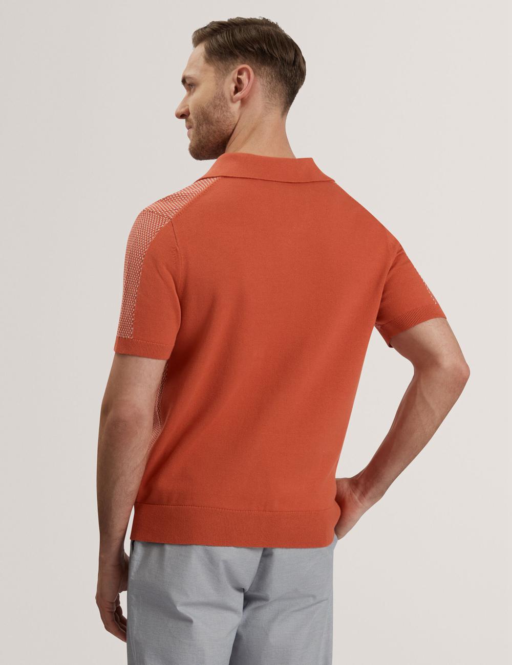 Ted Baker GREGRY - Short Sleeve Small Stitch Knitted Men Polos Shirts Red | UAE  48936-ZTUC