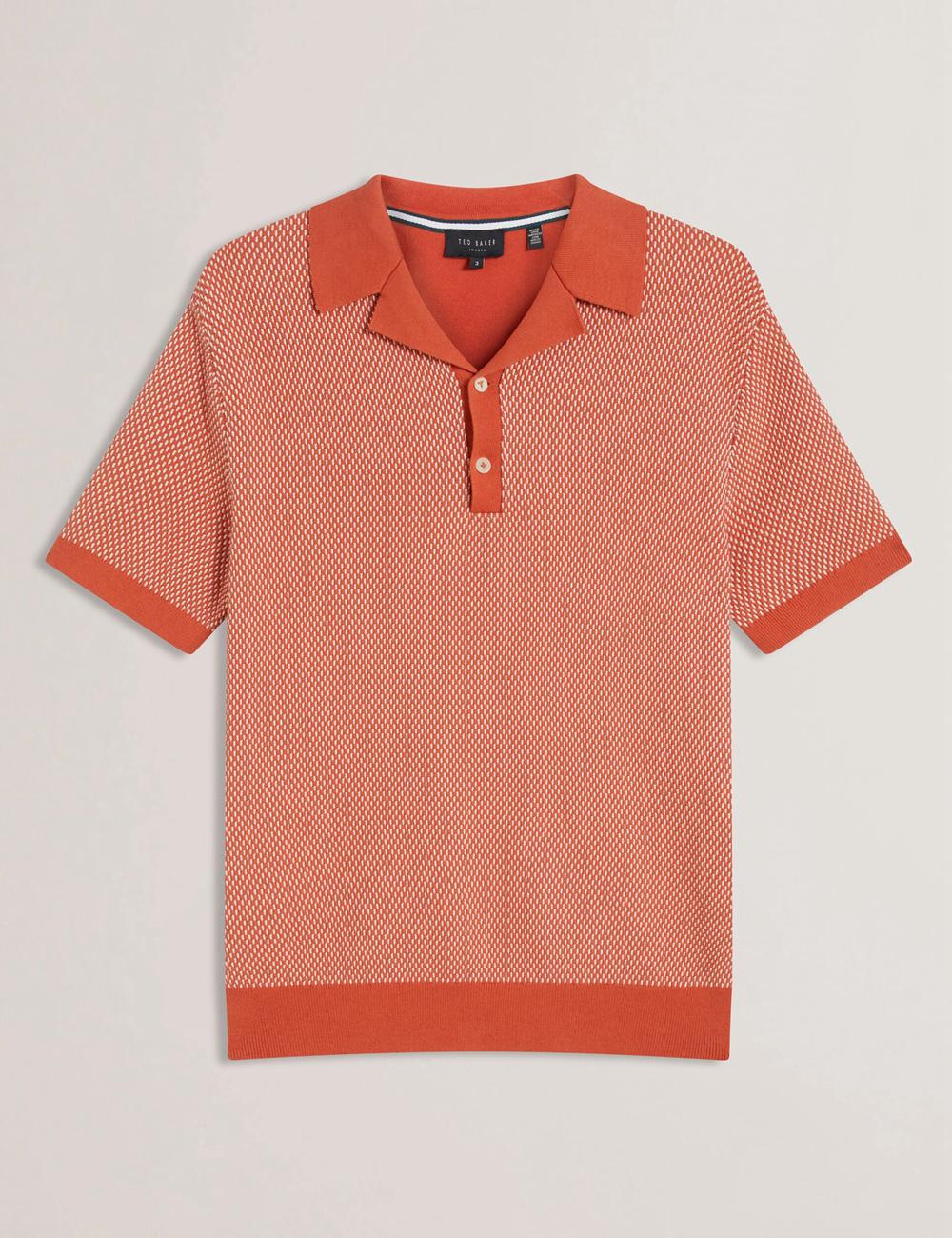 Ted Baker GREGRY - Short Sleeve Small Stitch Knitted Men Polos Shirts Red | UAE  48936-ZTUC
