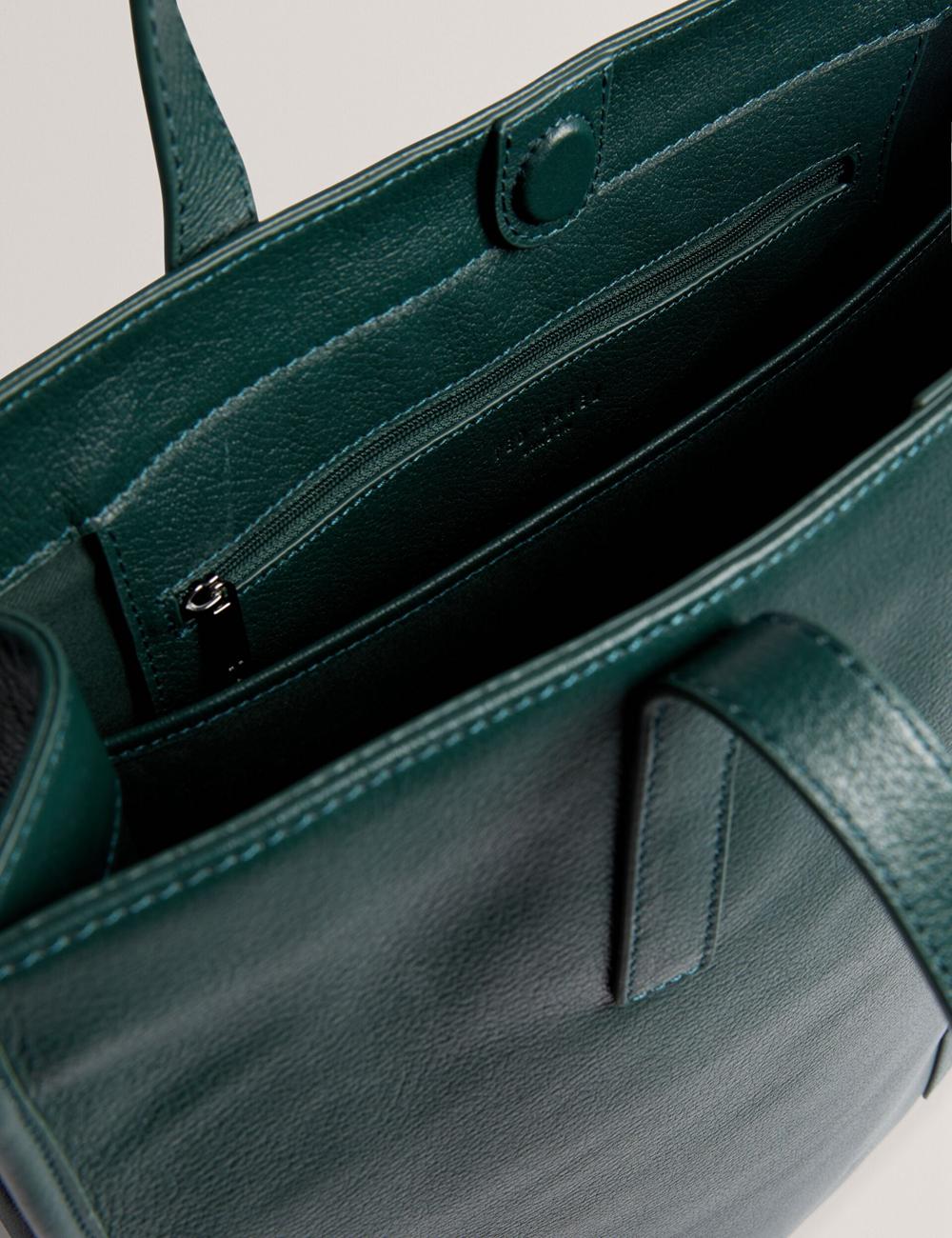 Ted Baker GRIFFIS - Tall Grained Leather Men Tote Bags Dk-Green | UAE  63742-QTGC