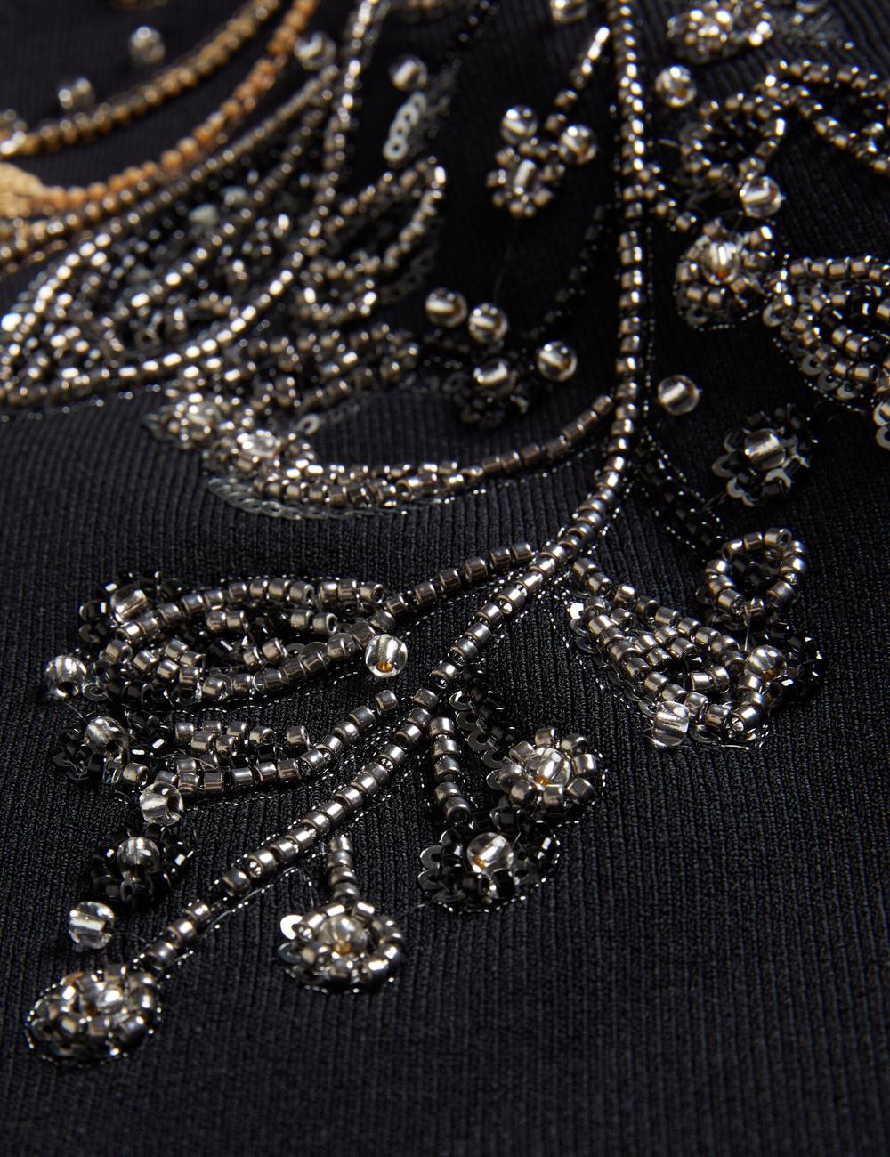 Ted Baker HEATHRR - One Shoulder Embellished Detail Women Tops Black | UAE  13704-LZMF