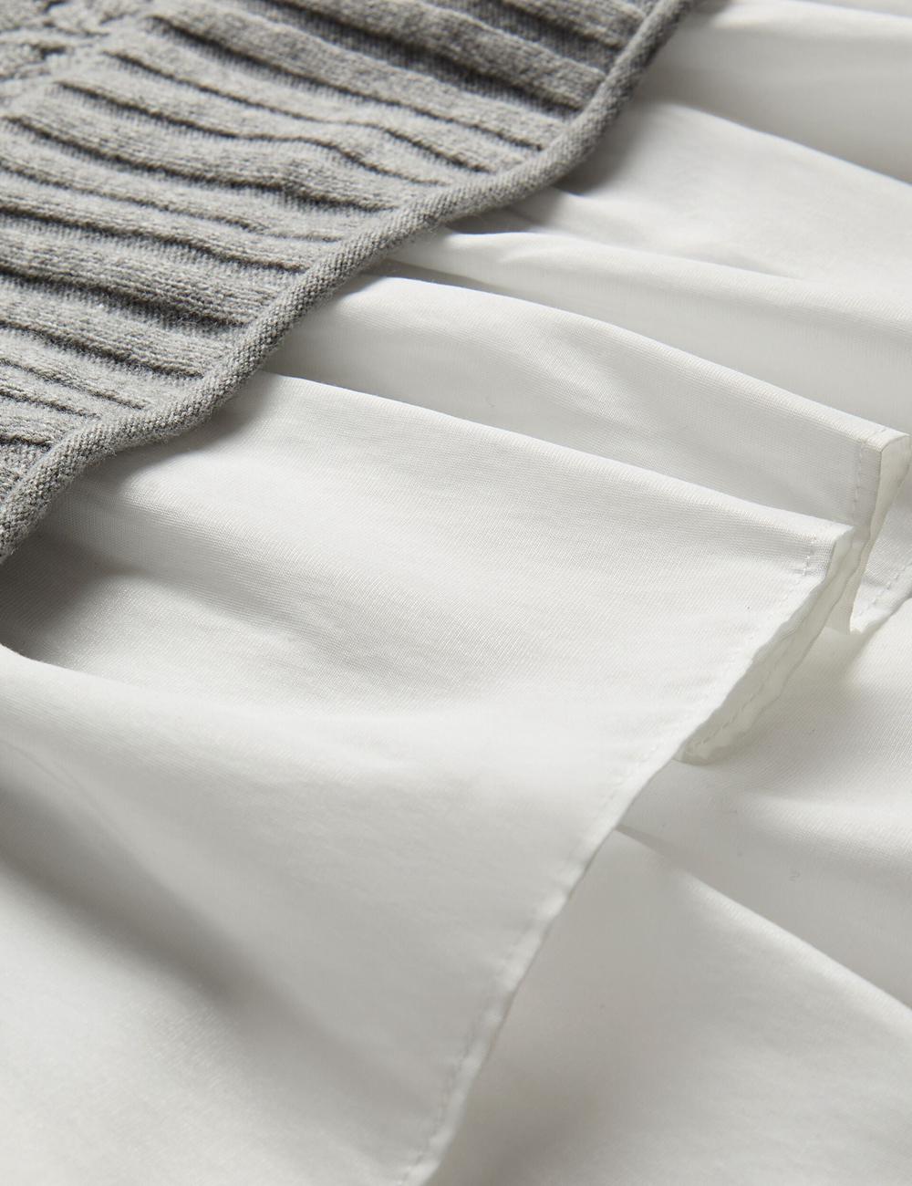 Ted Baker HOLINAS - Pointelle Knit With Shirt Hem Women Jumpers Grey | UAE  19638-ZIRB