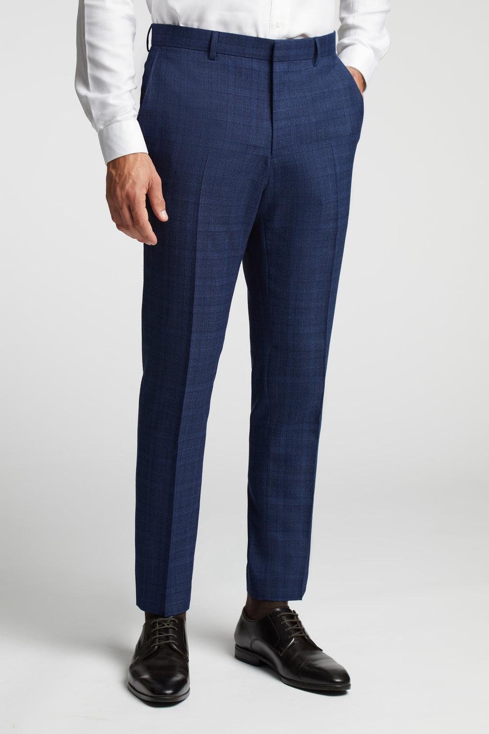 Ted Baker HOYLETS - Soft Check Slim Fit Suit Men Trousers Navy | UAE  14925-EHNO