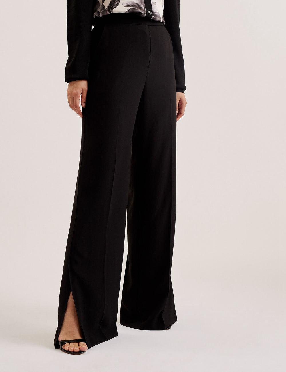 Ted Baker INUT - Tailored High Waist Wide Leg Women Trousers Black | UAE  23185-RKWM