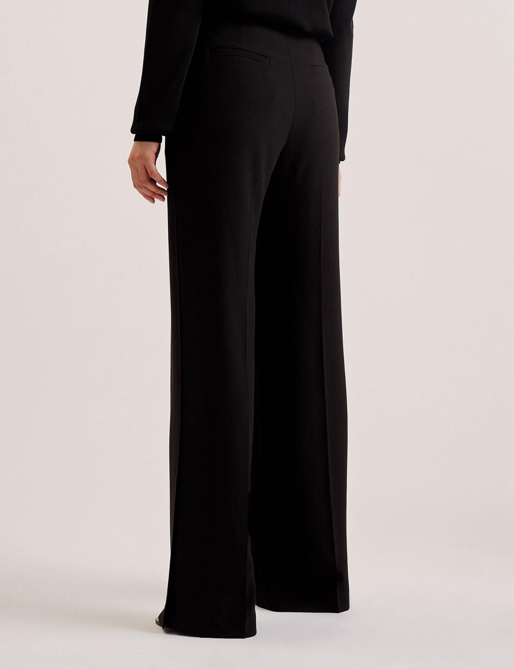 Ted Baker INUT - Tailored High Waist Wide Leg Women Trousers Black | UAE  23185-RKWM