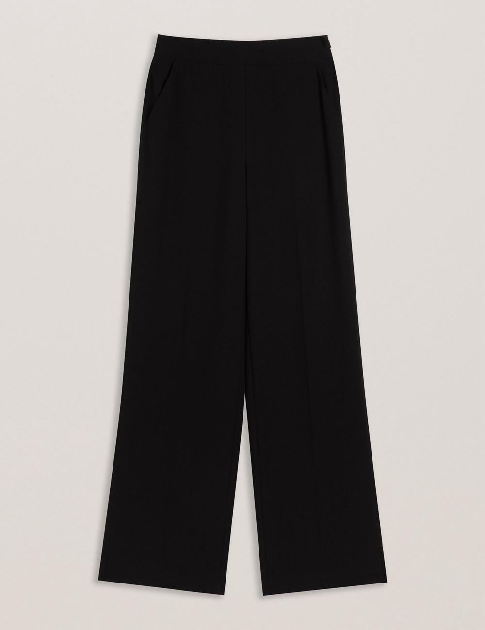 Ted Baker INUT - Tailored High Waist Wide Leg Women Trousers Black | UAE  23185-RKWM