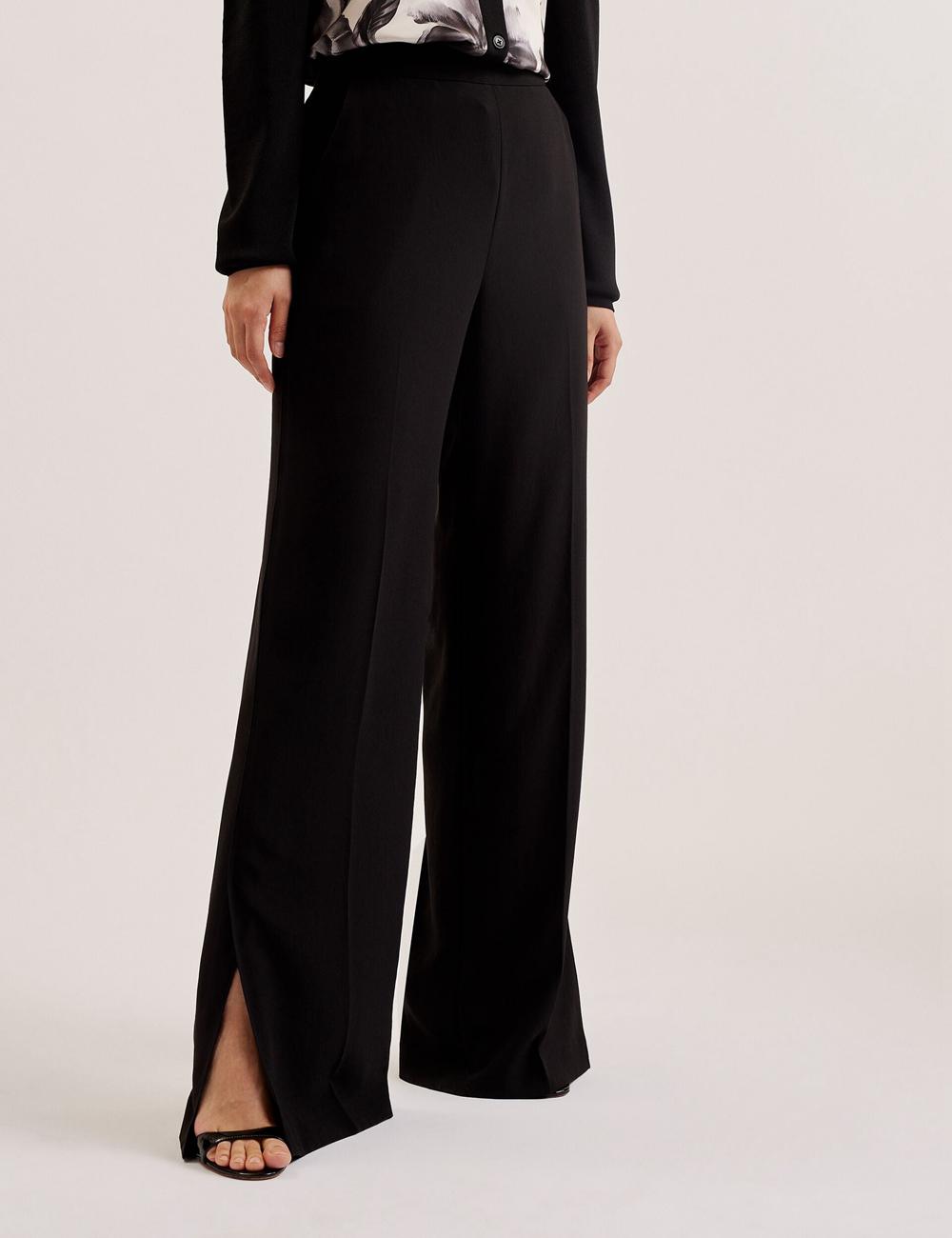 Ted Baker INUT - Tailored High Waist Wide Leg Women Trousers Black | UAE  23185-RKWM