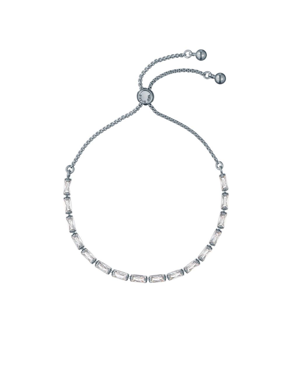 Ted Baker ISELA - Baguette Crystal Slider Tennis Women Bracelets Silver | UAE  12765-TVUJ