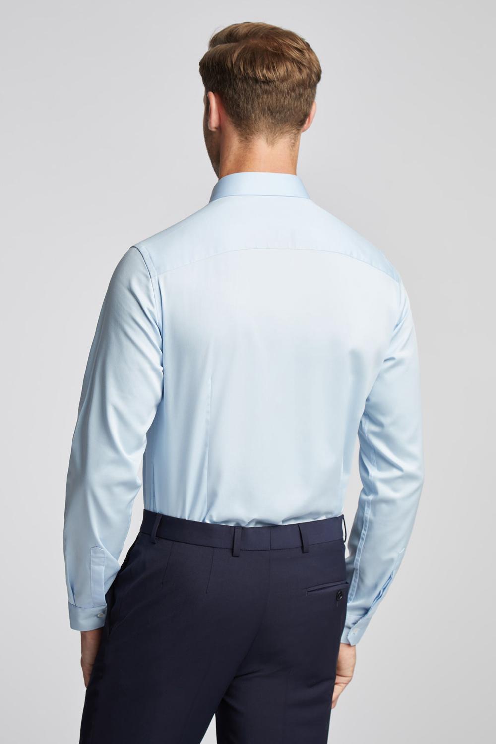 Ted Baker ISLA - Slim Fit Pure Cotton Men Formal Shirts Blue | UAE  68947-USLW