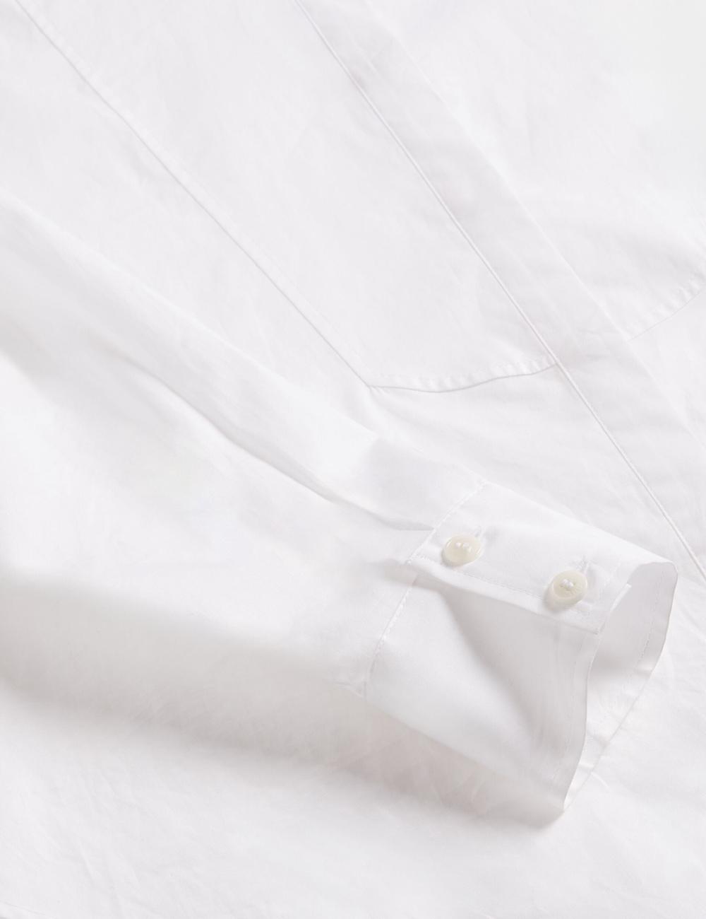 Ted Baker IZOTE - Oversized Drop Shoulder Bib Detail Women Casual Shirts White | UAE  18645-MLUN