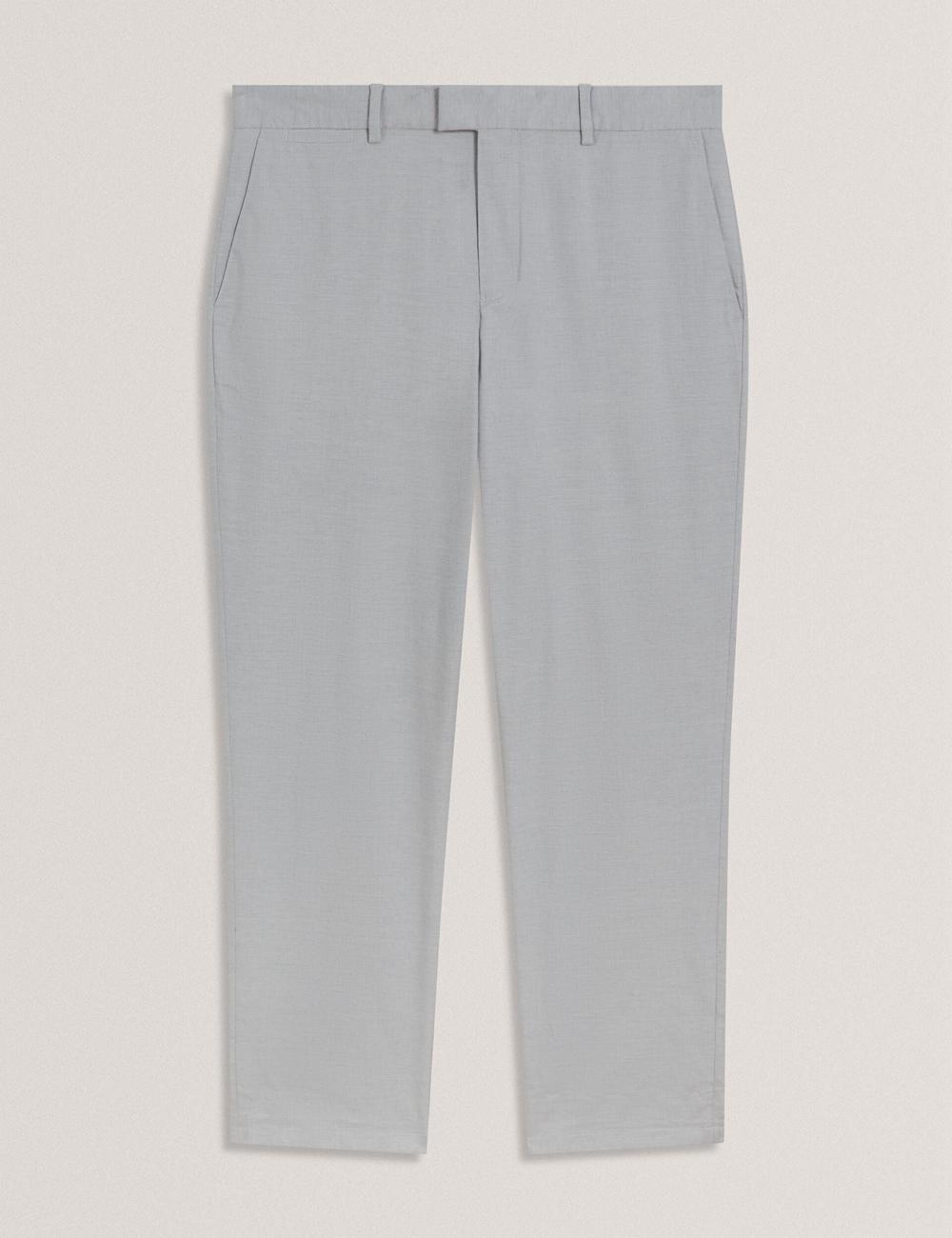 Ted Baker JACKUS - Regular Fit Cotton Blend Chino Men Trousers Navy | UAE  27486-DKLM