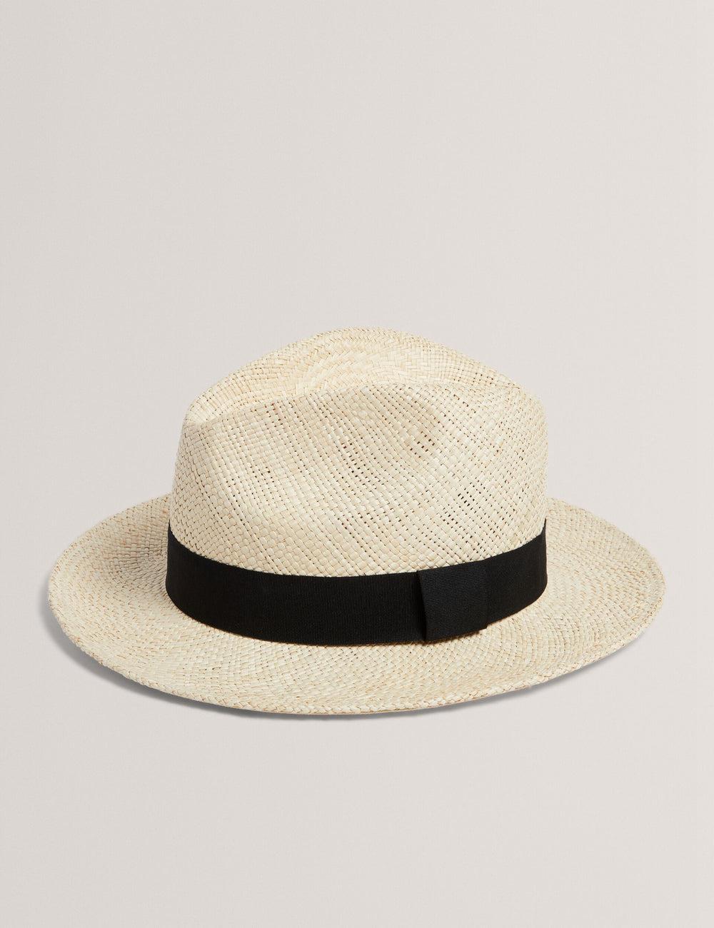 Ted Baker JIMESI - Woven Straw Panama Beach Men Hats White | UAE  59816-UWNV