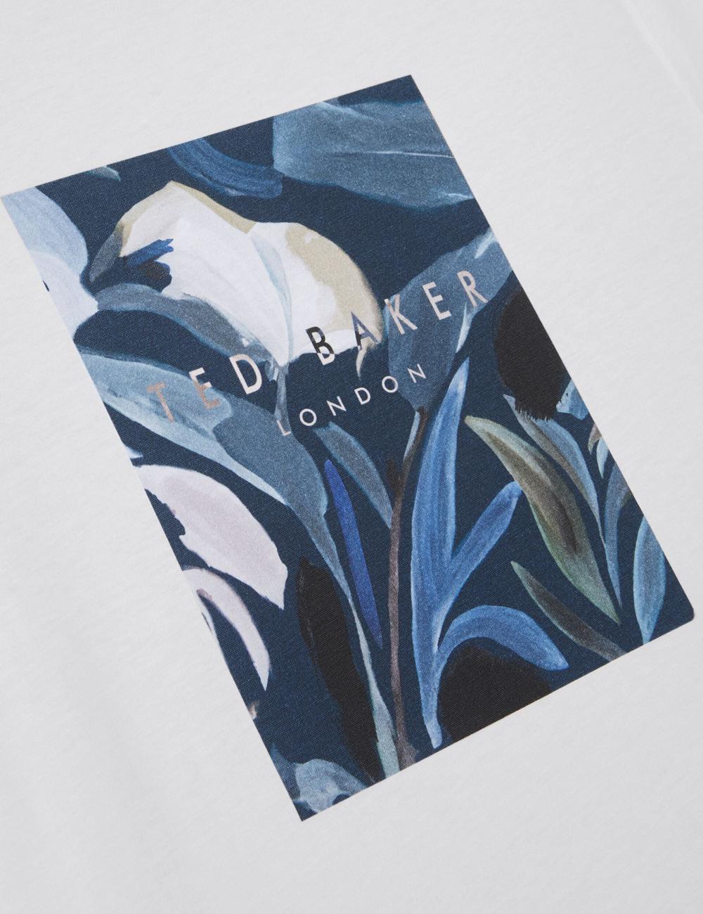 Ted Baker JUSTINO - Branded Box Print Graphic Cotton Men T-Shirts White | UAE  58410-LBZO