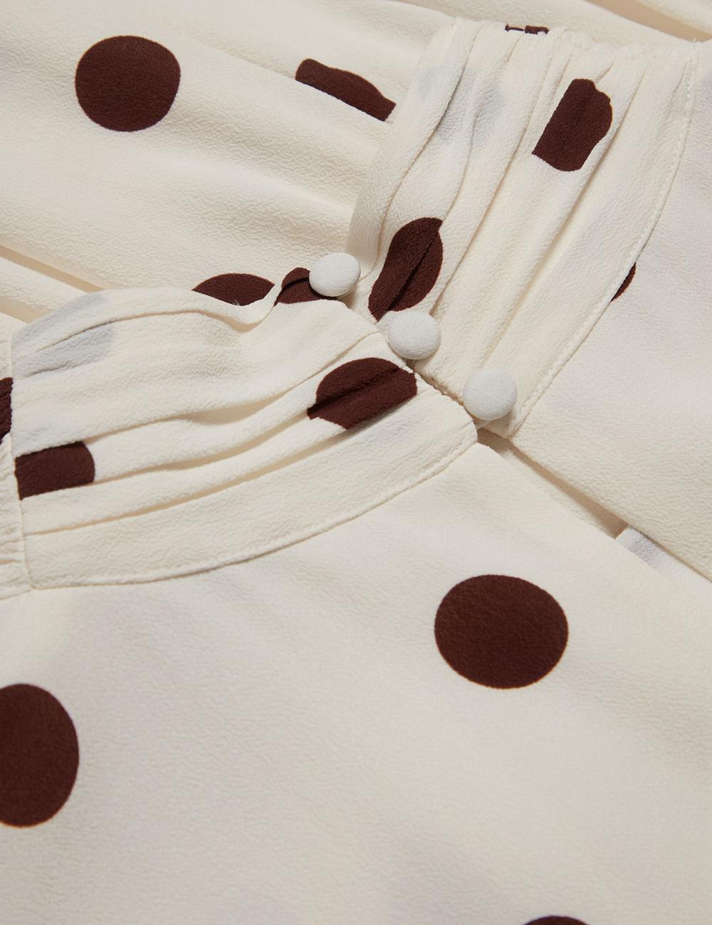 Ted Baker JUTUVA - Polka Dot Neck Shift Women Mini Dresses Ivory | UAE  61584-XHFJ