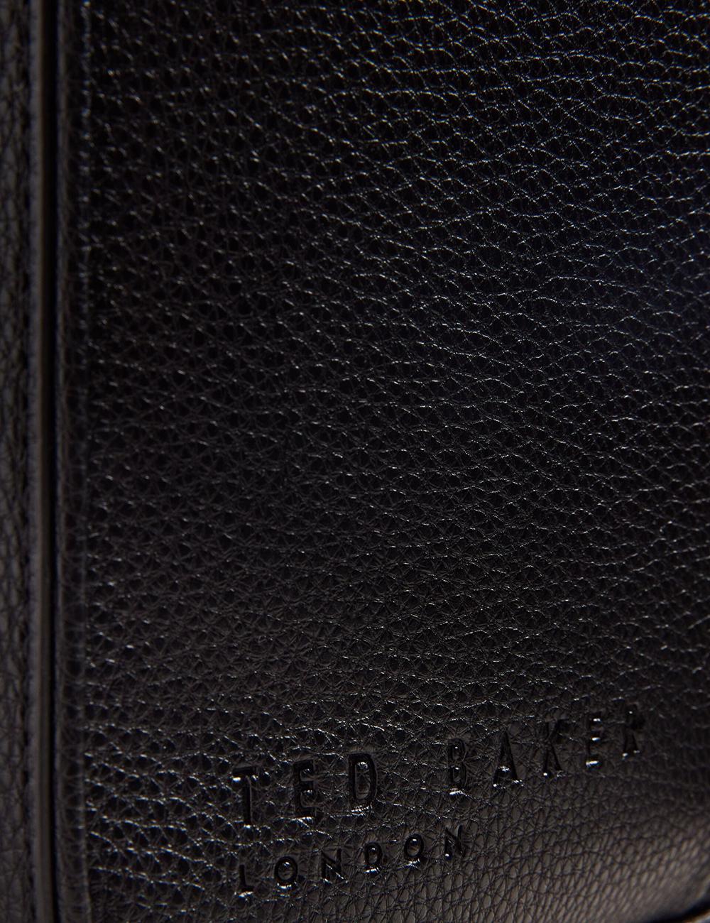 Ted Baker KADEN - Branded Webbing PU Leather Document Men Shoulder Bags Black | UAE  76095-CSIL