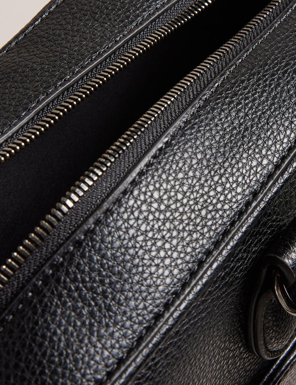 Ted Baker KADEN - Branded Webbing PU Leather Document Men Shoulder Bags Black | UAE  76095-CSIL