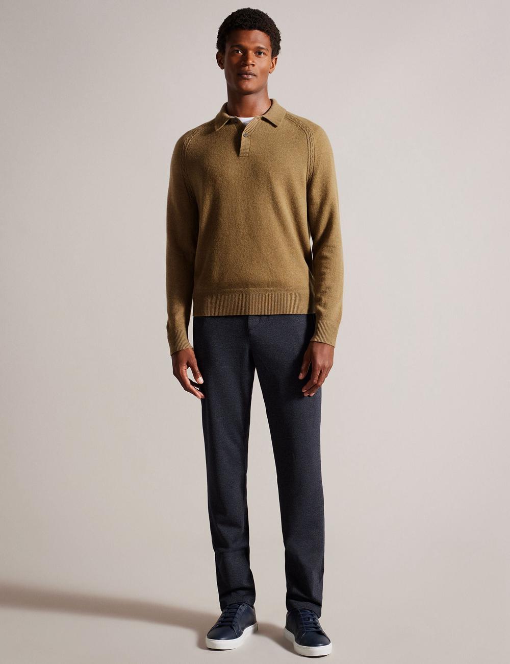 Ted Baker KAROLT - Cashmere Knit Long Sleeve Top Men Jumpers Dk-Brown | UAE  30925-OIXM