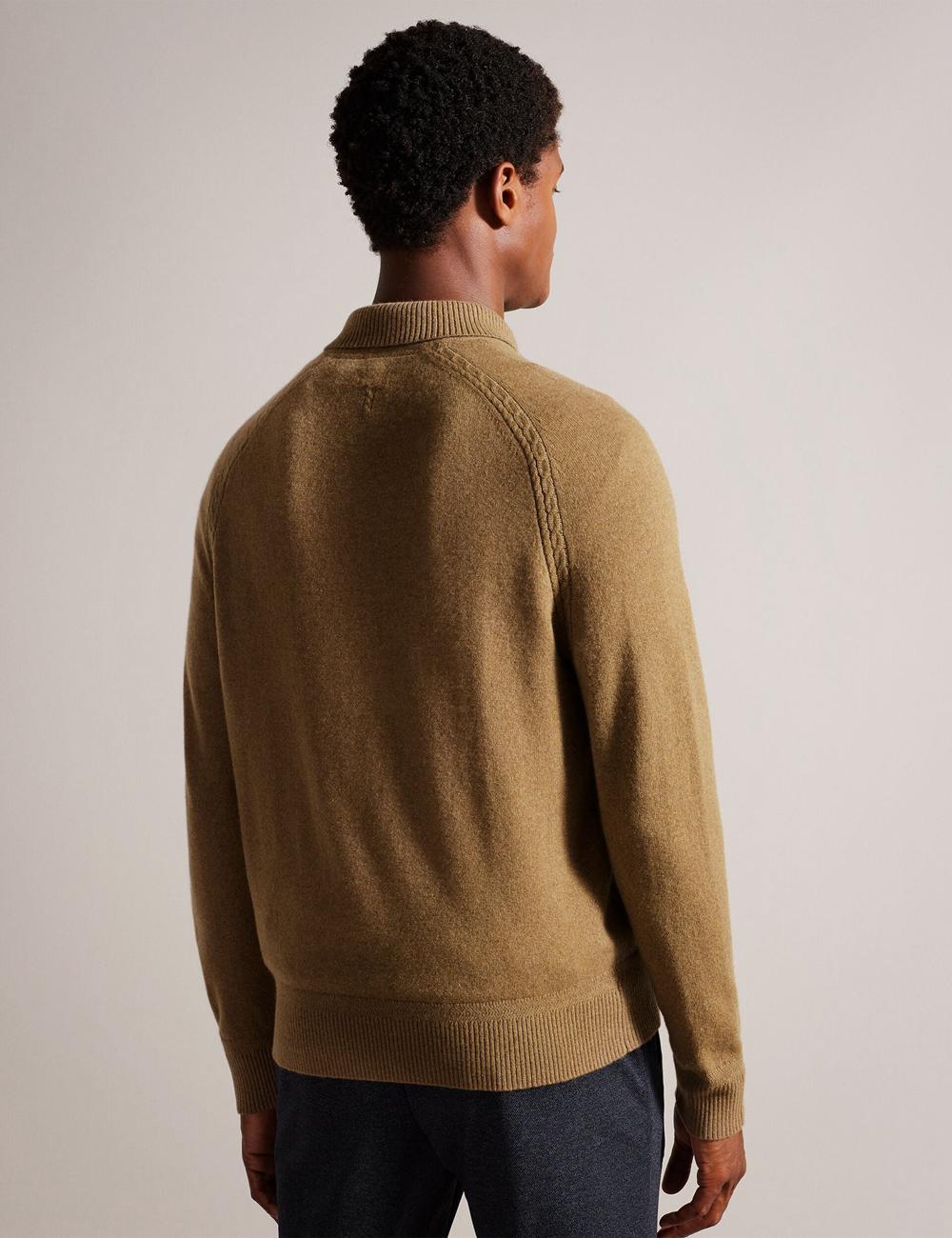 Ted Baker KAROLT - Cashmere Knit Long Sleeve Top Men Jumpers Dk-Brown | UAE  30925-OIXM