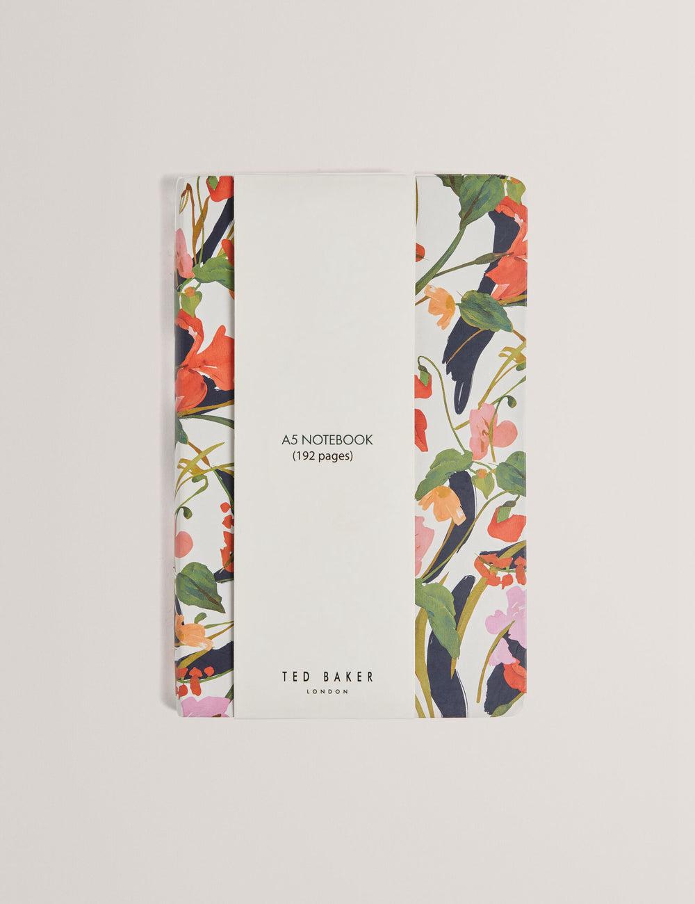 Ted Baker KATIIES - Floral Print A5 Notebook Women Stationary Nat-White | UAE  86251-UKOP