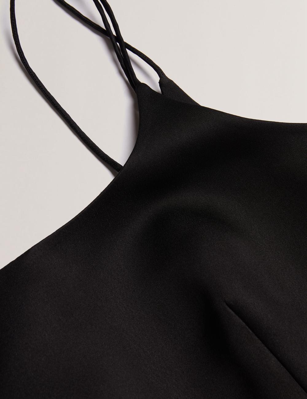 Ted Baker KAVALA - Strap Square Neck Women Mini Dresses Black | UAE  48523-CSXE