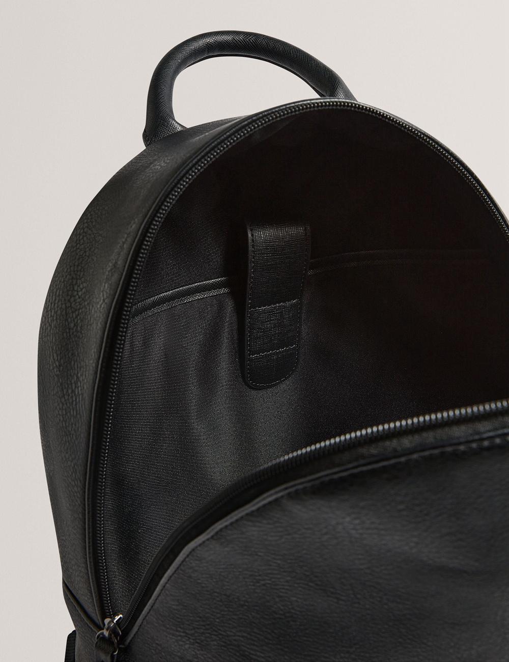 Ted Baker KEIIGAN - Striped Panel PU Reporter Men Backpacks Black | UAE  63470-KEPD