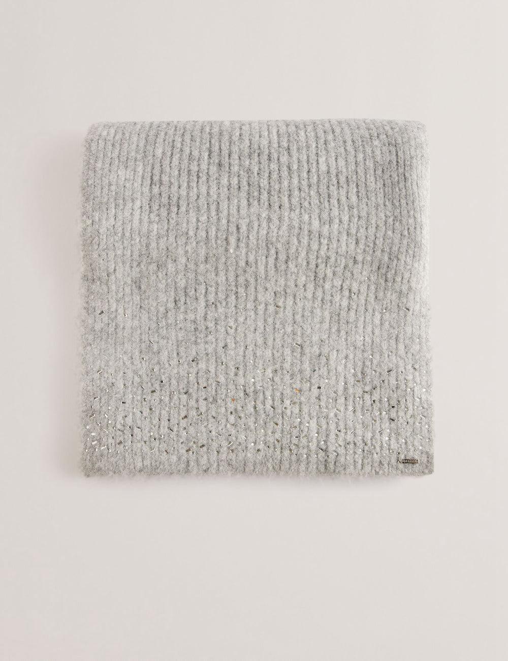 Ted Baker KERIISA - Scattered Rhinestone Knitted Women Scarves Grey | UAE  93807-HAUP