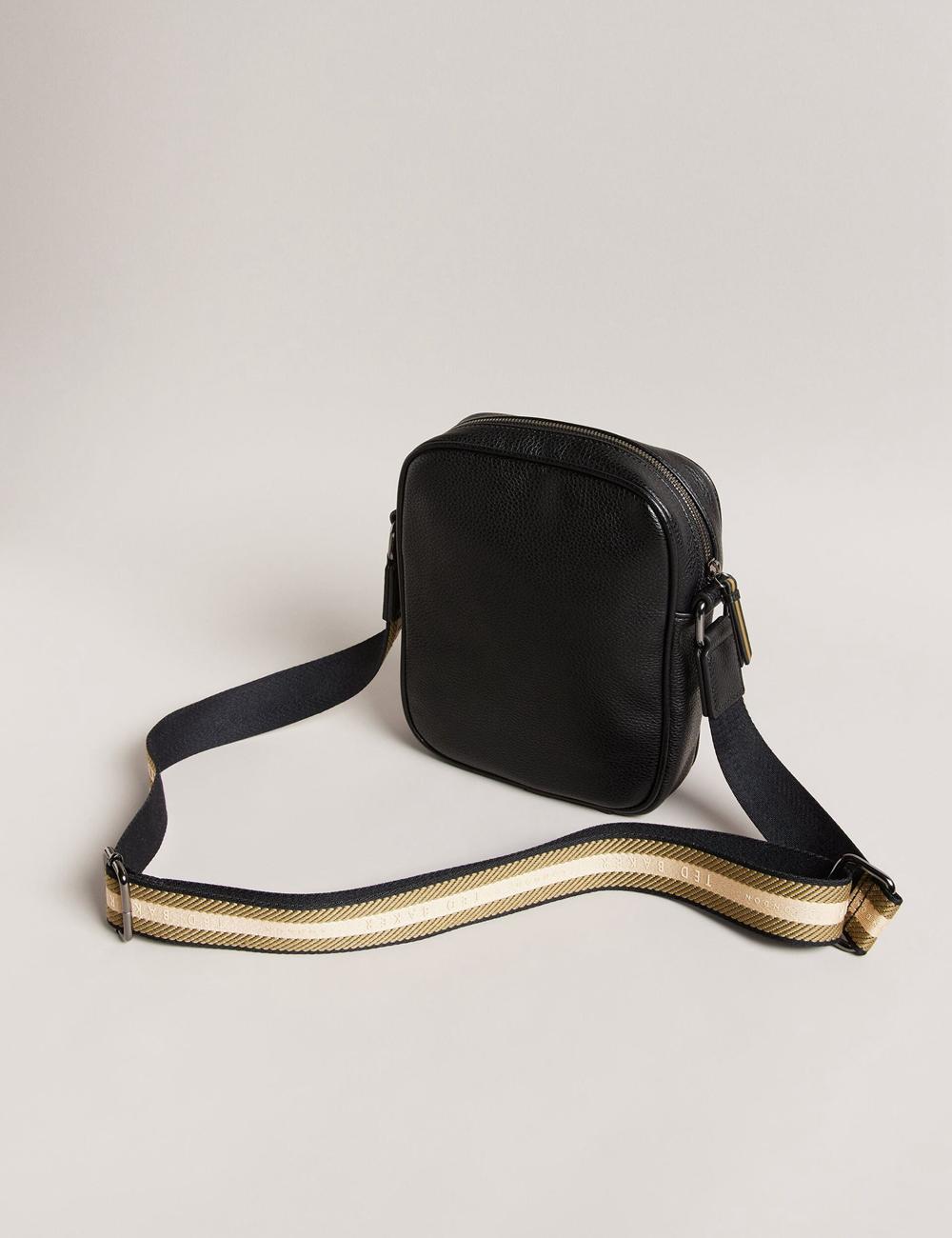 Ted Baker KIIAN - Small Reporter Webbing Men Shoulder Bags Black | UAE  31574-IBWJ