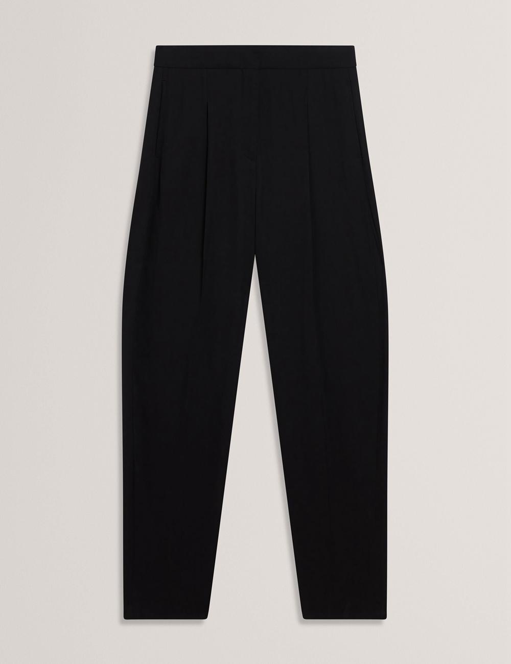 Ted Baker KIOLLI - Wool Blend Barrel Leg Tailored Women Trousers Black | UAE  03875-JGCY
