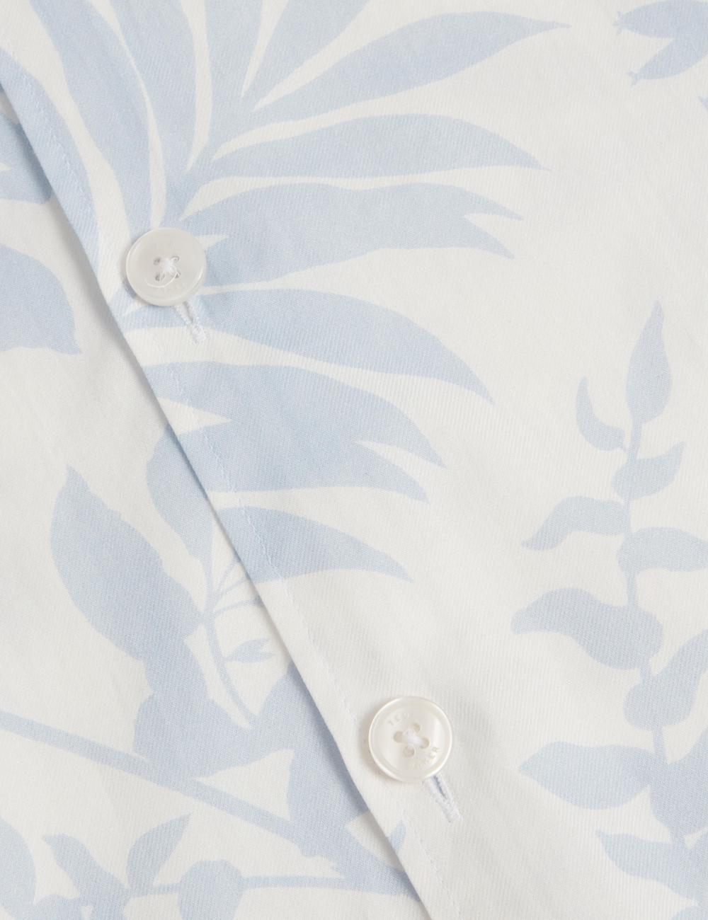 Ted Baker KITS - Short Sleeve Relaxed Floral Print Men Casual Shirts Lt-Blue | UAE  34781-DFPV