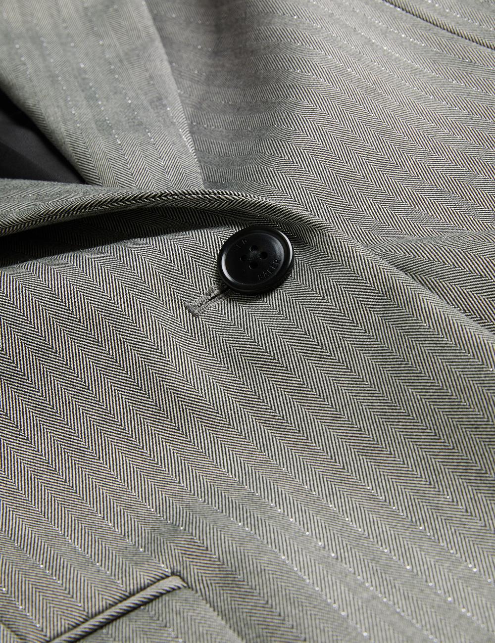 Ted Baker KOA - Oversized Herringbone Single Breasted Women Blazers Dk-Grey | UAE  85214-ZGKB