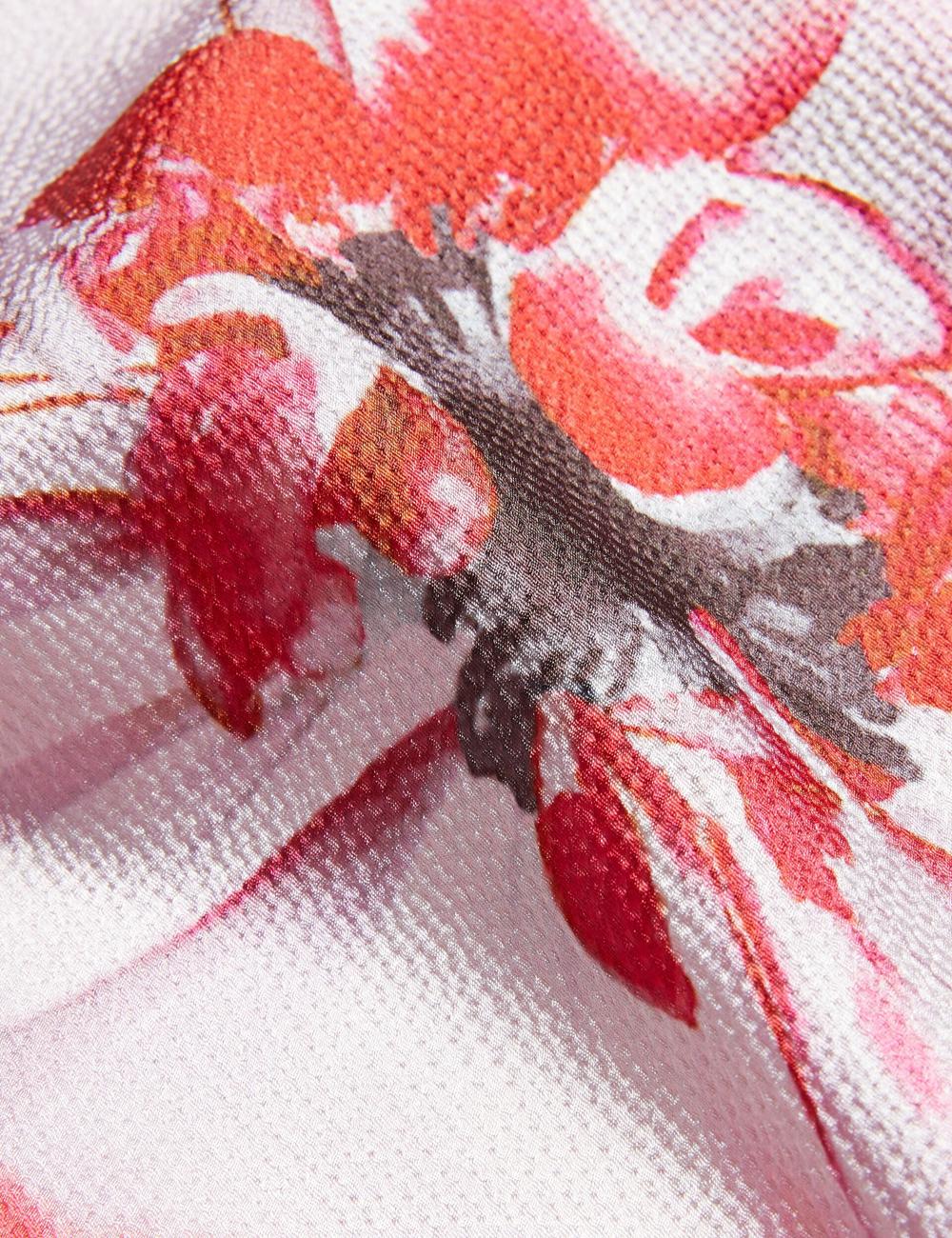 Ted Baker KOHANA - Floral Satin High Neck Sleeveless Top Women Blouses Red | UAE  69547-CFDH