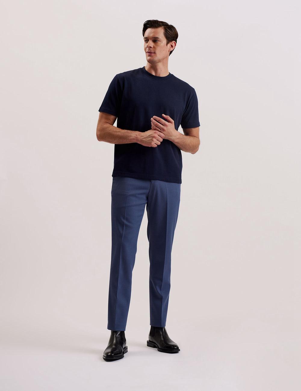Ted Baker KORNKA - Short Sleeve Relaxed Fit Cotton Men T-Shirts Navy | UAE  30271-AHVQ
