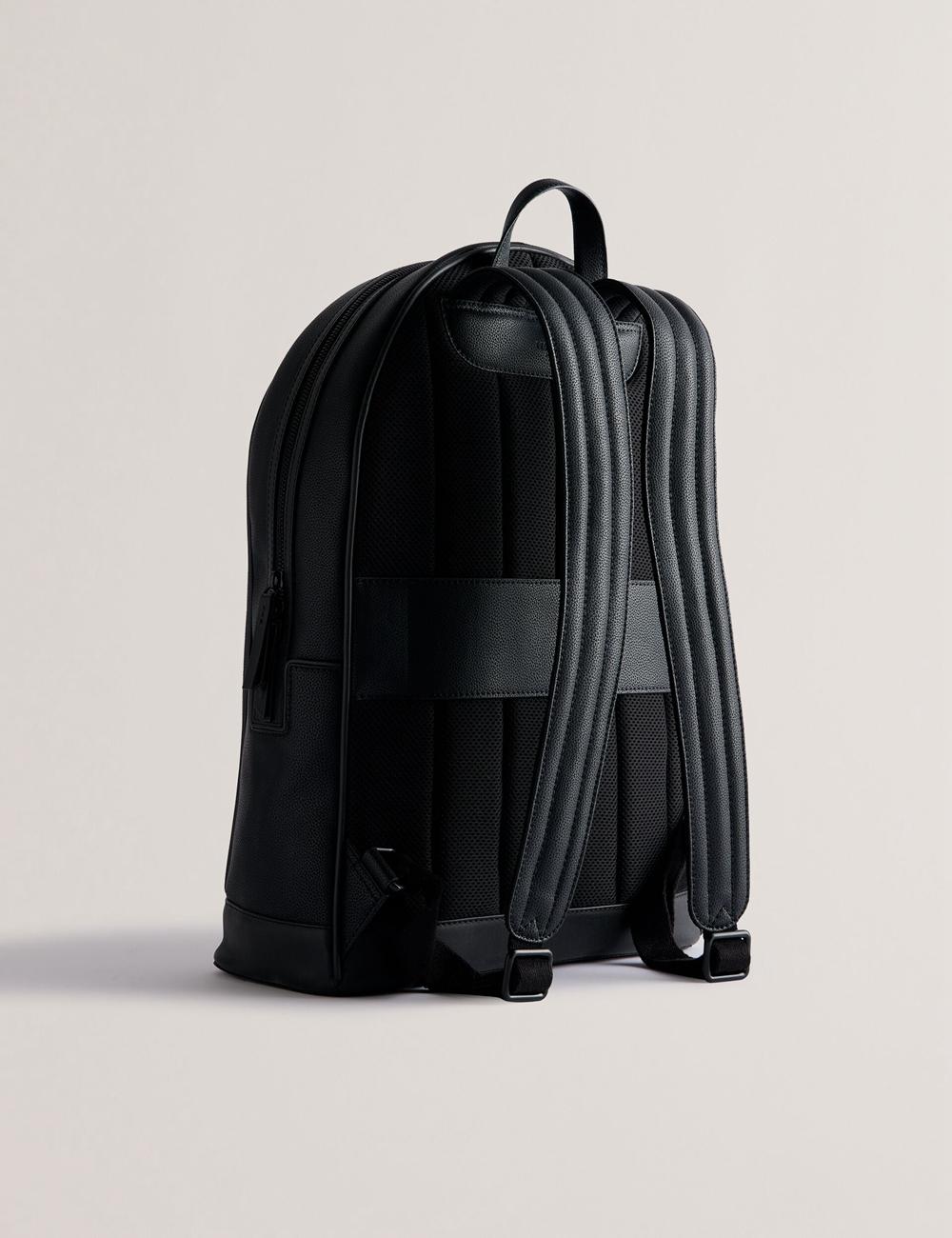 Ted Baker LANSEN - Textured Bonded Leather Men Backpacks Black | UAE  98673-HAYR