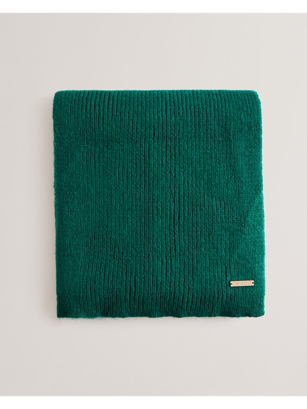 Ted Baker LIDIIES - Ribbed Wool Blend Knitted Women Scarves Dk-Green | UAE  20561-SCFU
