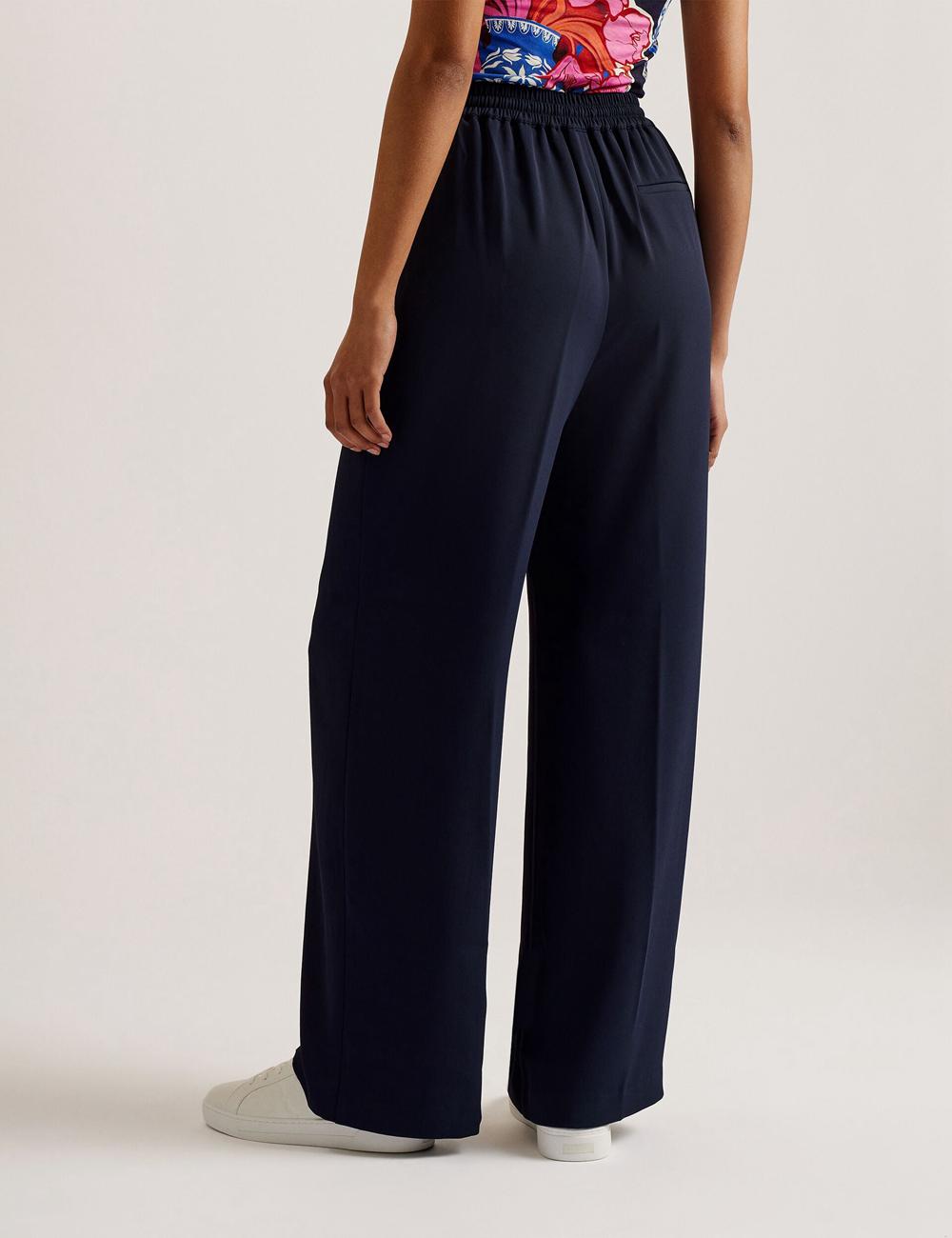 Ted Baker LILIAAH - Wide Leg Tailored Women Joggers Navy | UAE  58324-VBAT