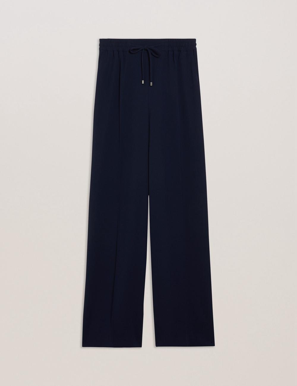 Ted Baker LILIAAH - Wide Leg Tailored Women Joggers Navy | UAE  58324-VBAT