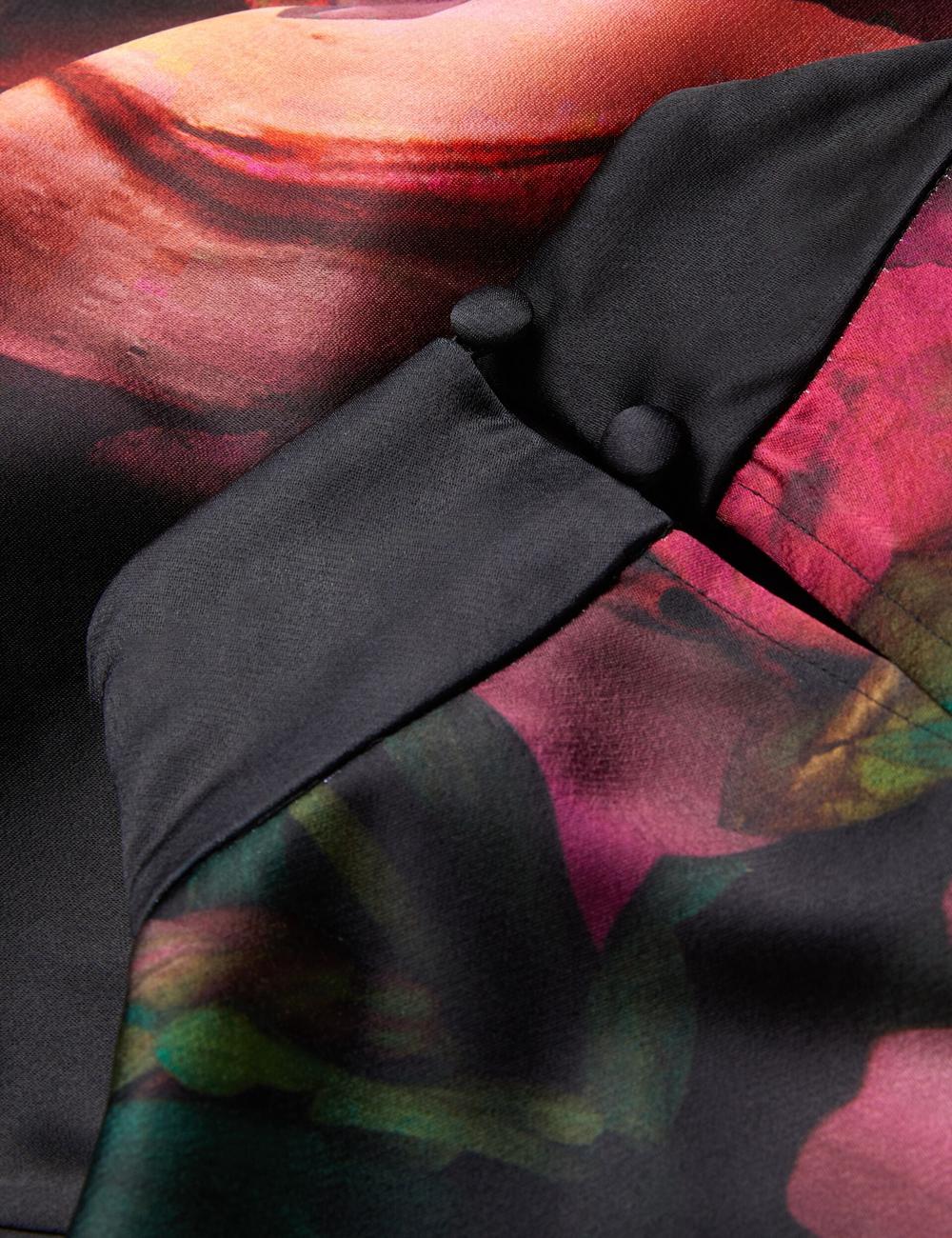 Ted Baker LOUSIOS - Printed Neck Wide Leg Women Jumpsuits Black | UAE  58431-JQFA