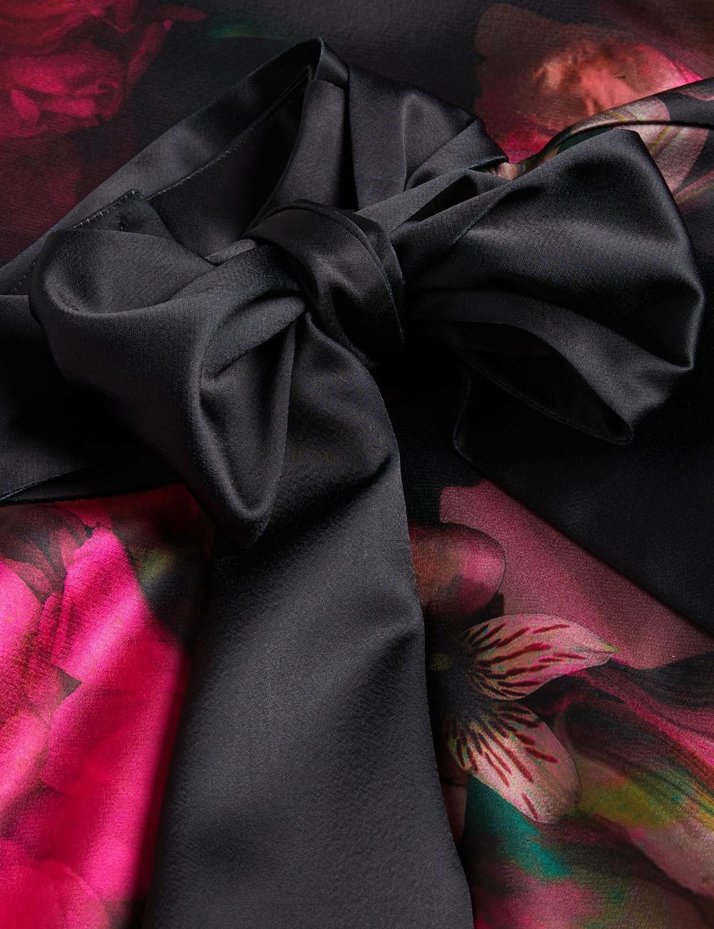 Ted Baker LOUSIOS - Printed Neck Wide Leg Women Jumpsuits Black | UAE  58431-JQFA