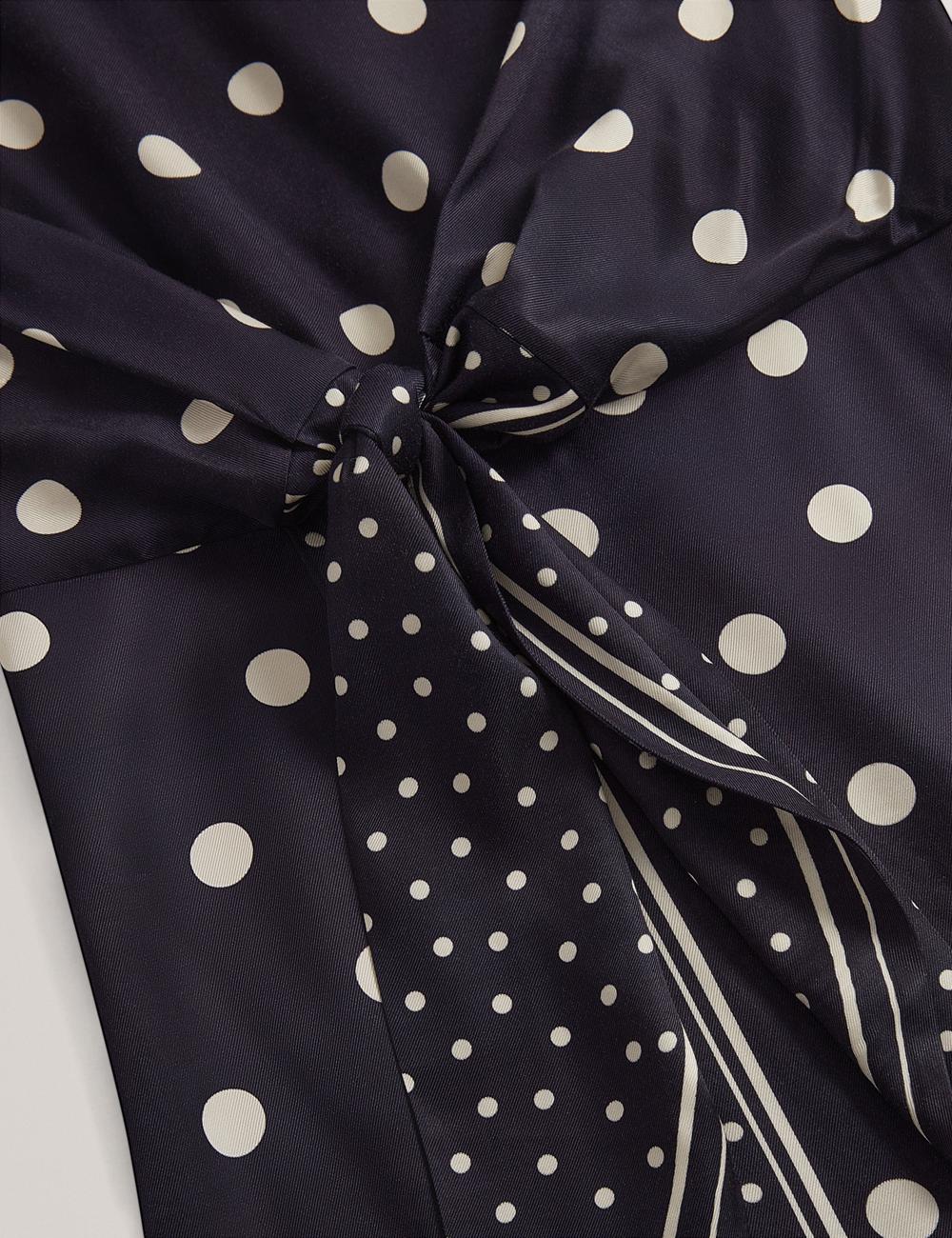 Ted Baker MALMOA - Polka Dot Detail Column Women Midi Dresses Navy | UAE  21376-TUEA