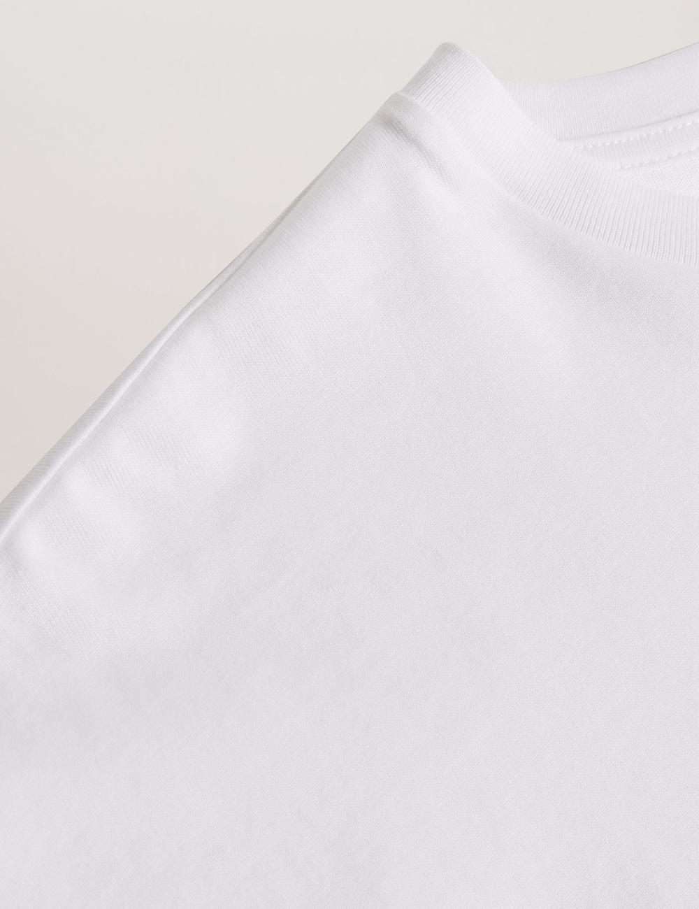 Ted Baker MALORRY - Embroidered Logo Boxy Cotton Women T-Shirts White | UAE  28735-UITF